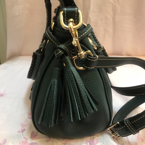 Pebble Grain Small Satchel in Forest - Picture 2 of 8